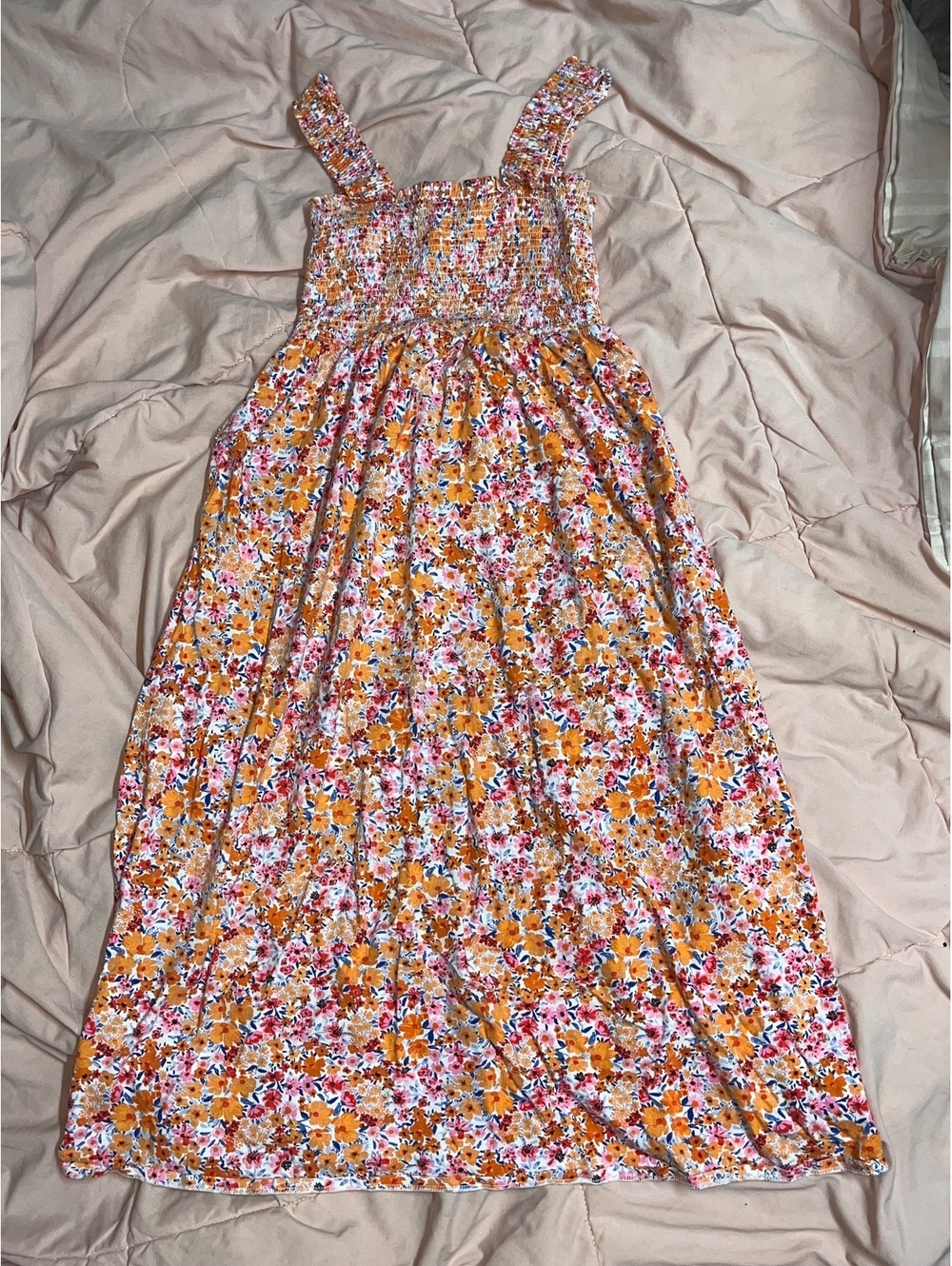 Old Navy Floral Smocked Midi Dress